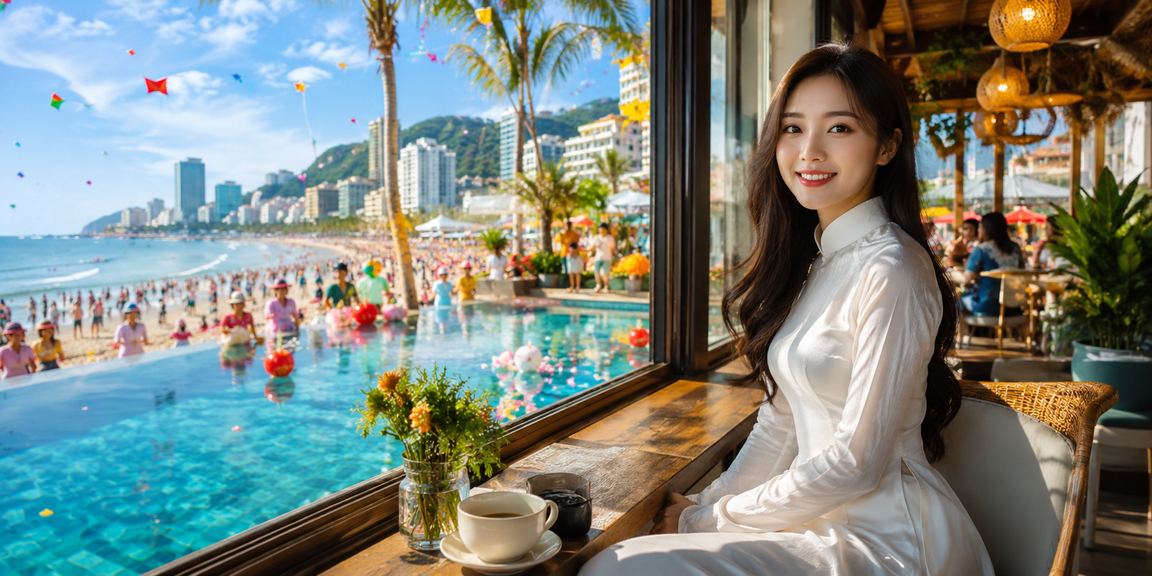 Người dùng Vũng Tàu nhận cashback bonus trong trang phục áo dài truyền thống